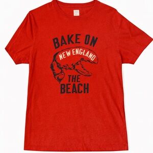 J. Crew Red 'Bake On The Beach' Graphic Tee
